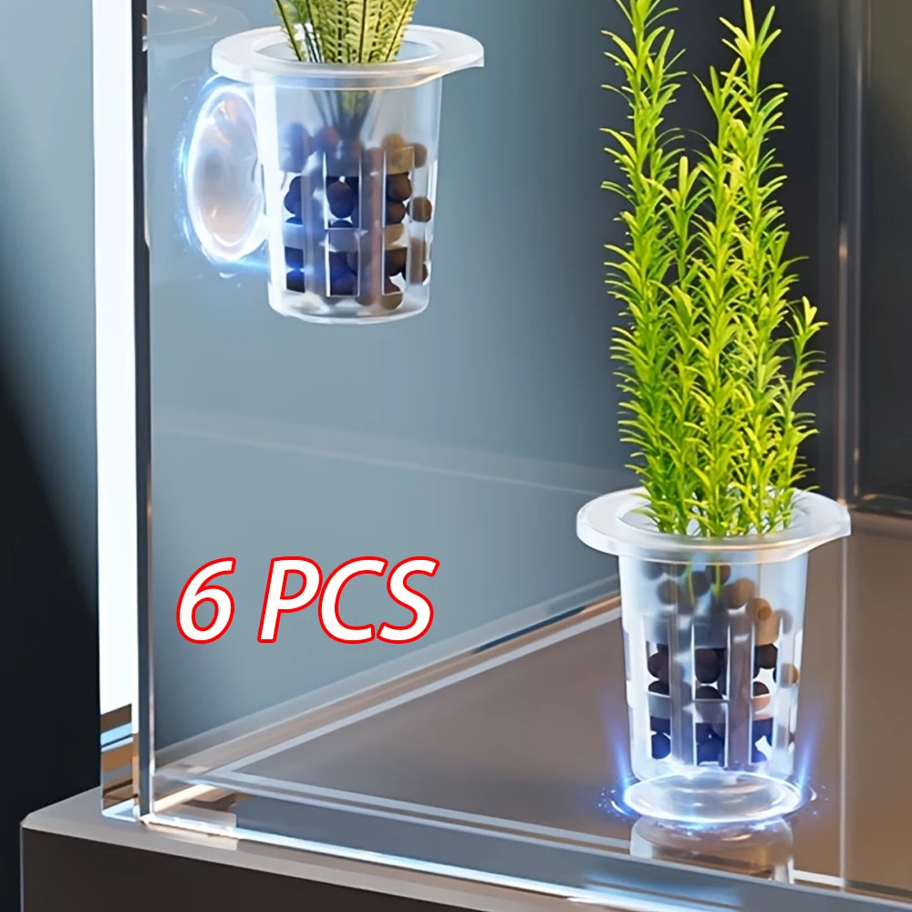 Aquarium Planted Seeds - Hydroponische Netztöpfe für Süßwasser-Aquarienbepflanzung mit Saugbasis
