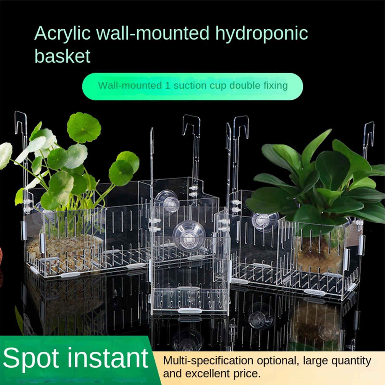 Aquarium Plant Vine - Acryl-Aquarium-Pflanzenhalter mit Verstellbarer Höhe, Hydroponischer Pflanzenbehälter,