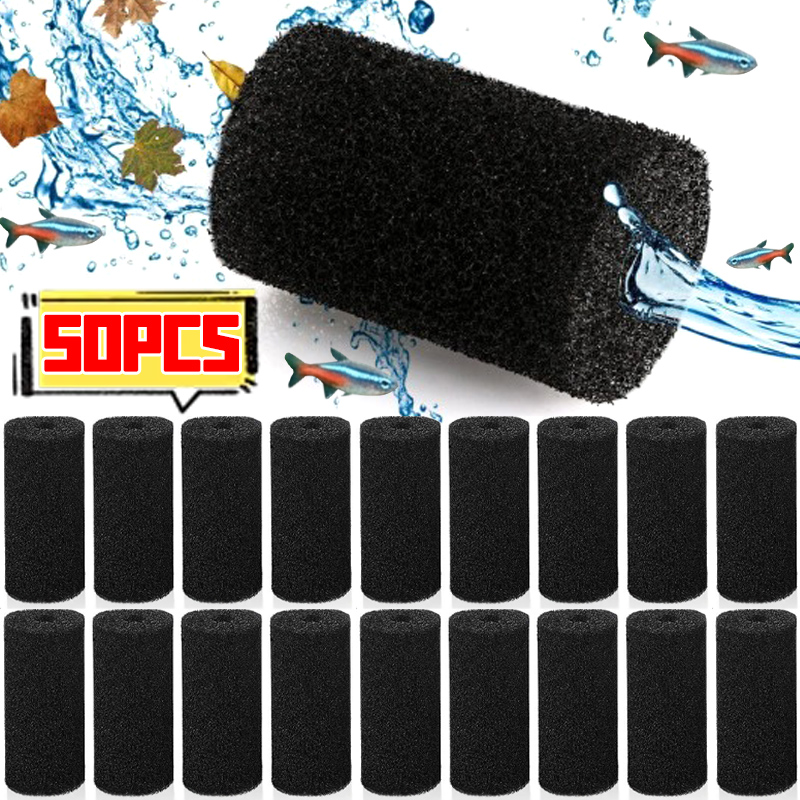 Aquarium Planted Filter - 50/5x Vorfilter-Schwamm für Aquarien – Einlassfilter-Schaumstoffrolle