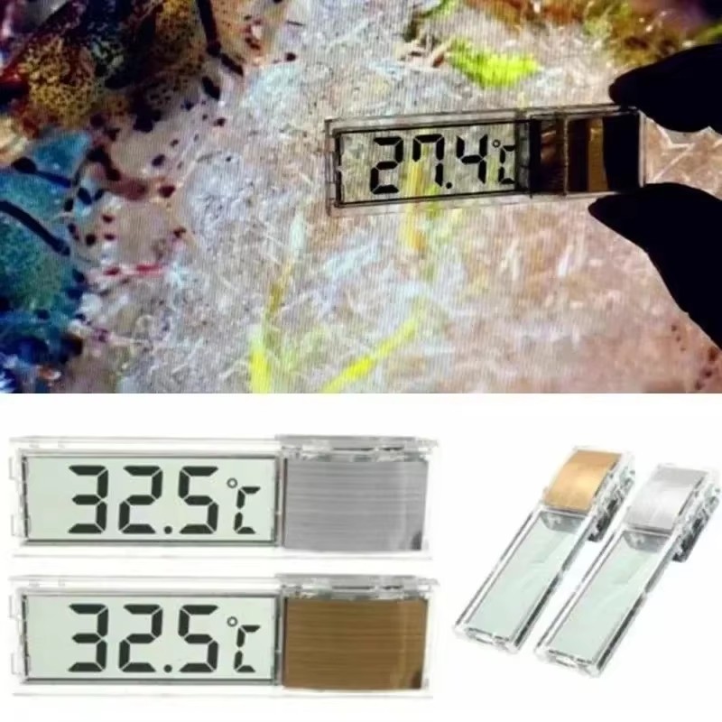 Aquarium Planted Seeds - 1/2/3/4 Stück Aquarium-Thermometer 3D Digital LED