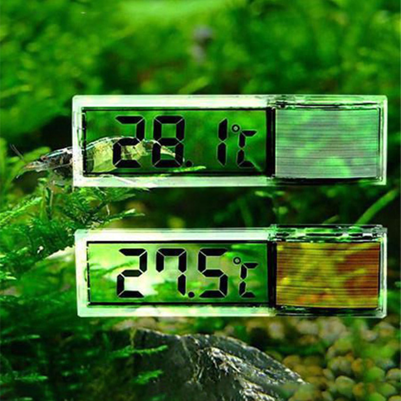 Aquarium Planted Seeds - Wasserdichtes Aquarium-Thermometer, 3D-Digital-LCD, elektronische Aquarium-Temperatur, Fischschildkröte,