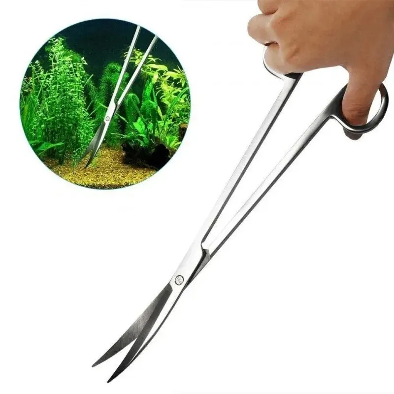 Planted Aquarium Cleaning - Aquariumschere, extra langes Reinigungswerkzeug aus Edelstahl,